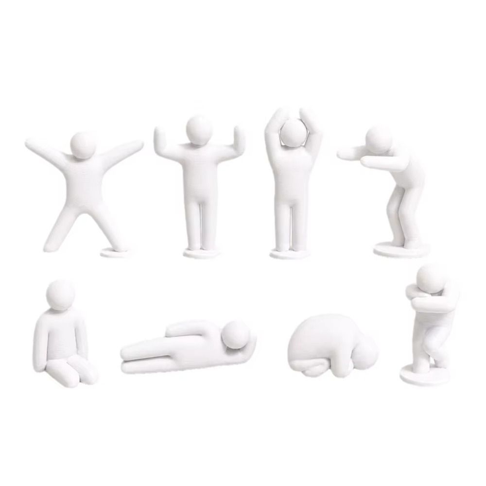 3D Printing Figure - Paintable Mecha Ornaments Unpainted Human Figurines