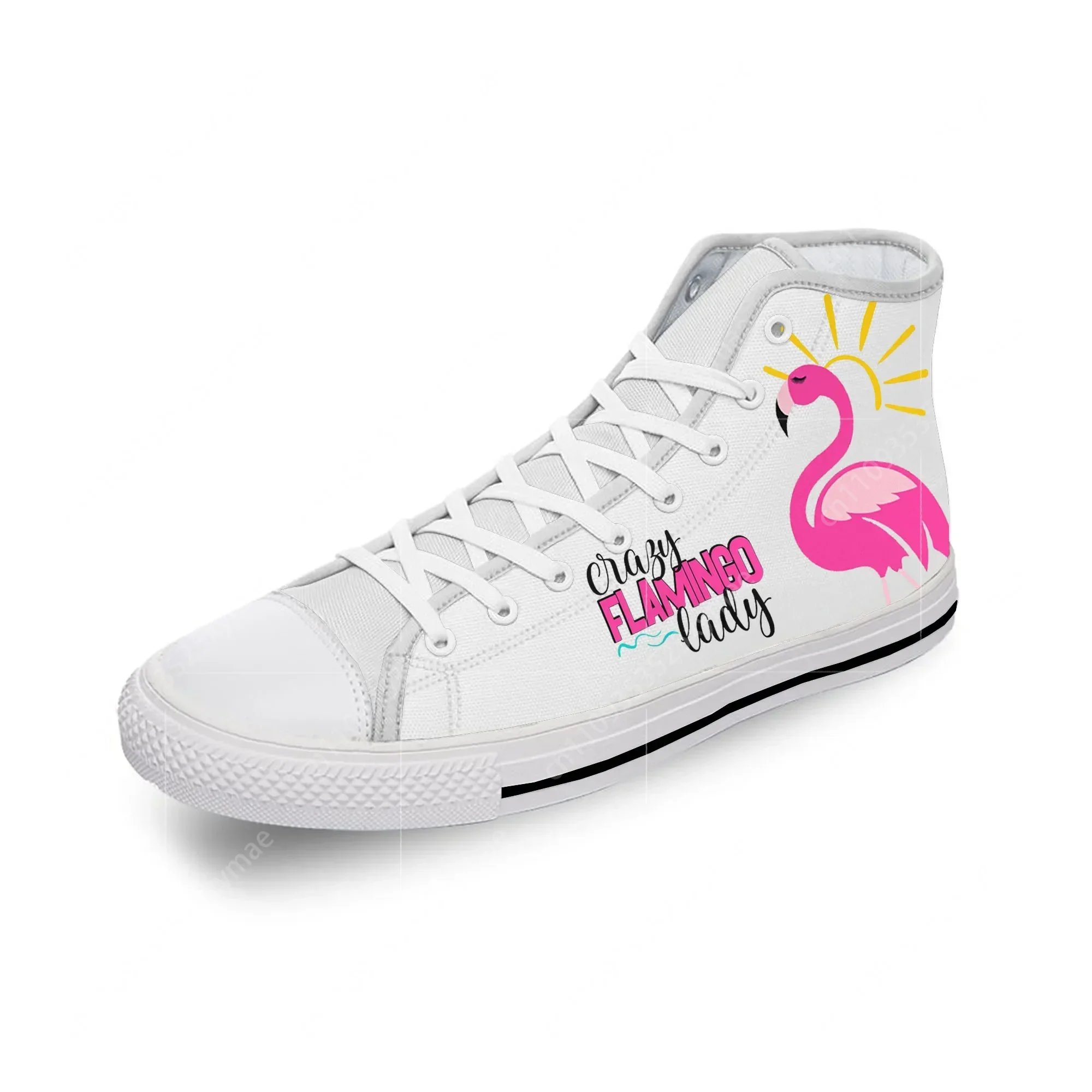 3D Printing Design Free - Cruise Lady Flamingos High Top Sneakers