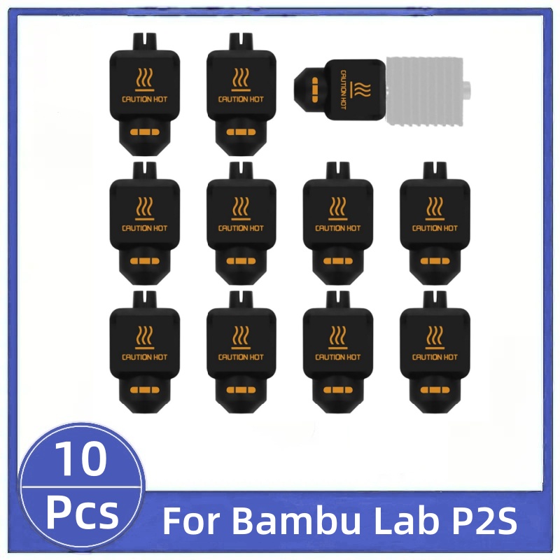 Silicone Sock Hotend - 10Pcs Black Silicone Sock for Bambu