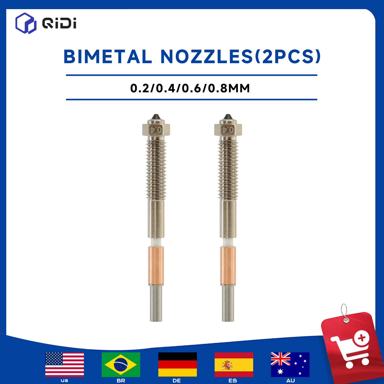 3D Printer Hotend Kit - QIDI Max 4 3D Printer Bimetal