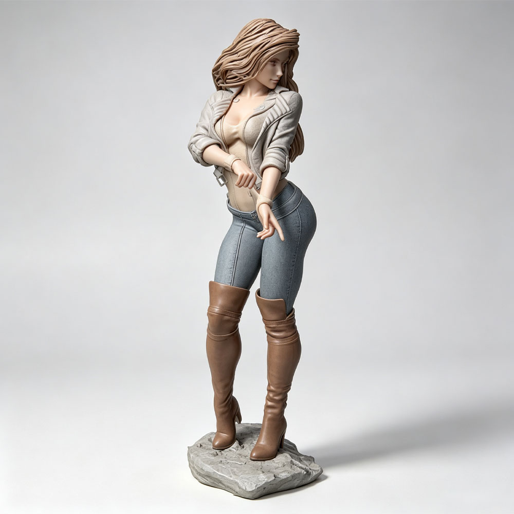 3D Printing Liquid - 1/24 Realistic fashionable female character, miniature