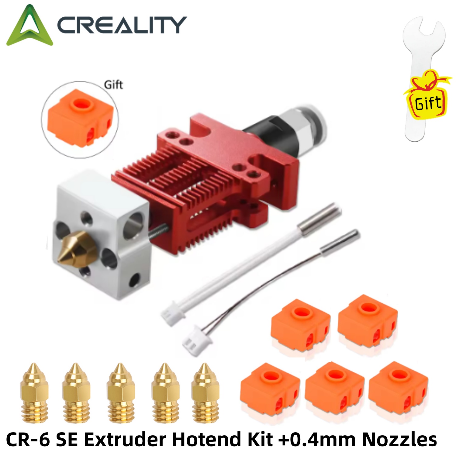 Silicone Sock Hotend - Creality CR-6 SE Hotend Kit, Aluminium