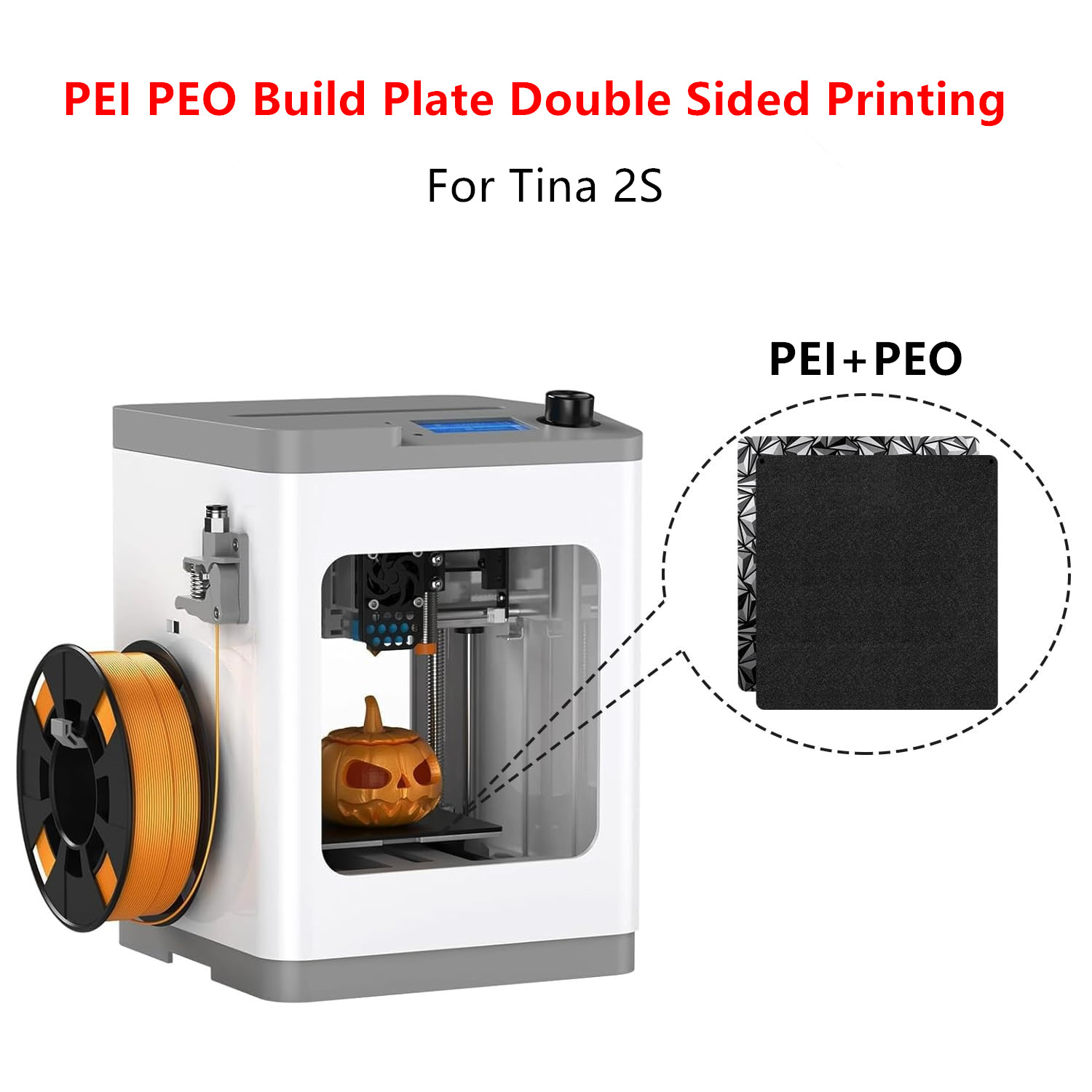 Pei Sheet - Black Textured PEI+Smooth PEO 120x110mm for