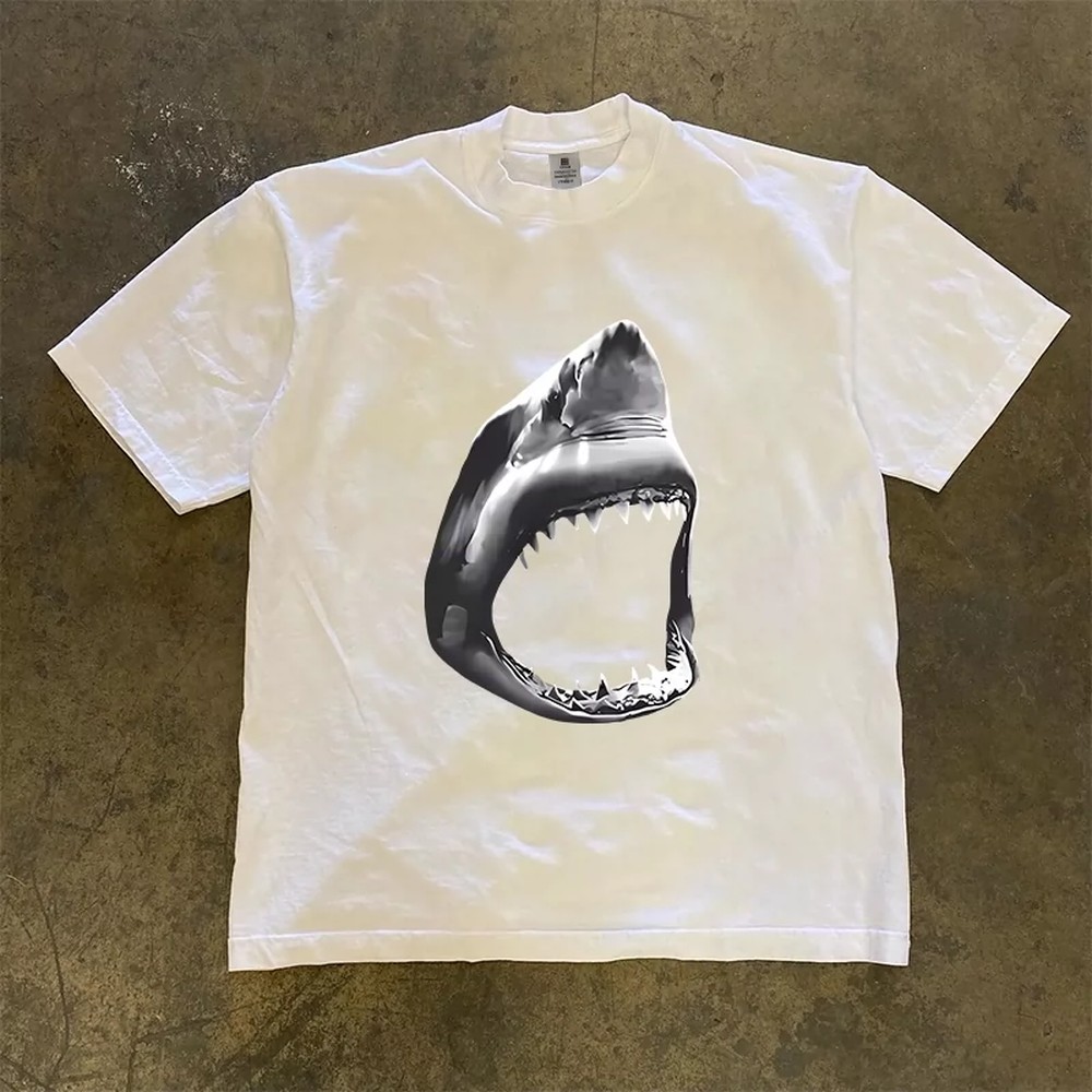 Great White Shark T-Shirt Men  - 3D Printing Quality review and price