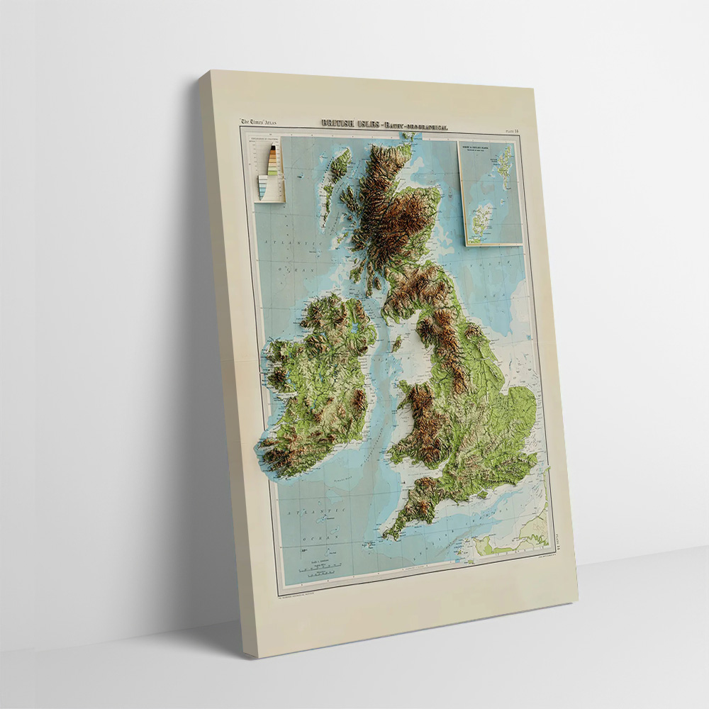 3D Relief Map of 1922 British  - 3D Printing Figure review and price