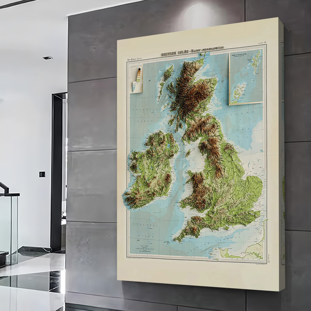 3D Relief Map of 1922 British  - 3D Printing Figure review and price