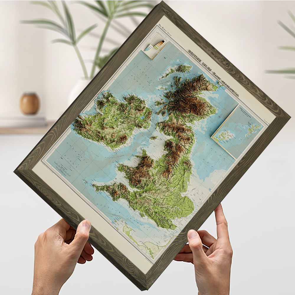 3D Relief Map of 1922 British  - 3D Printing Figure review and price