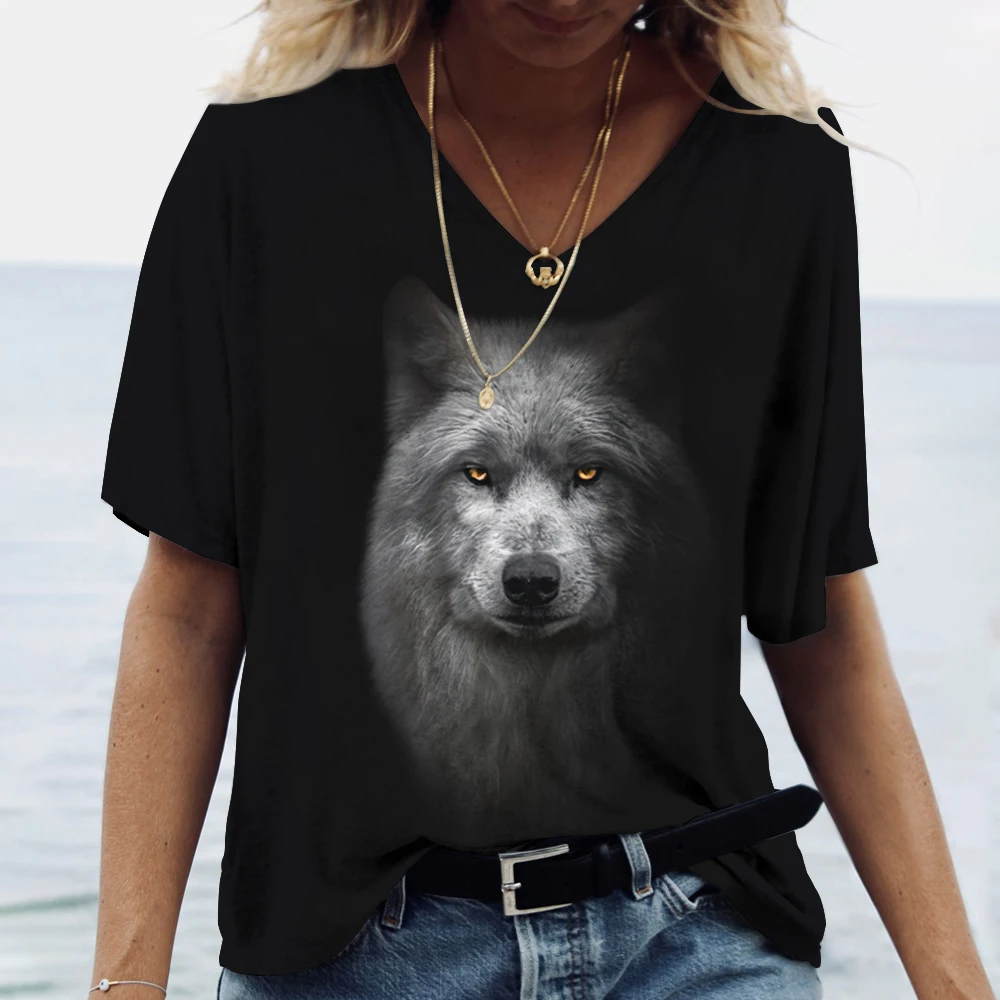 3D Wolf Flower Print Women's T - 3D Printing Figure review and price