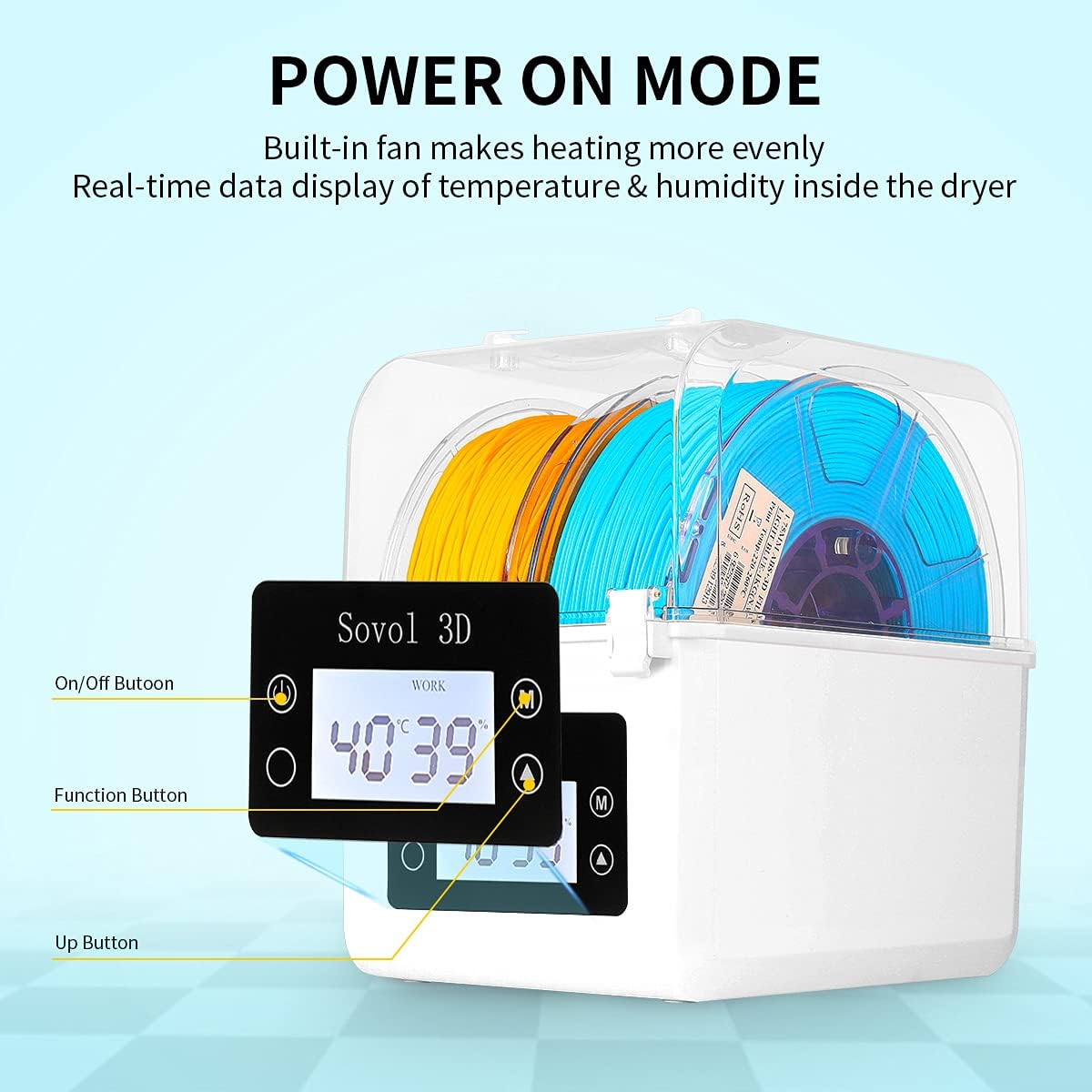 Sovol Filament Dryer 2023, SH0 - 3D Printing Deck Box review and price