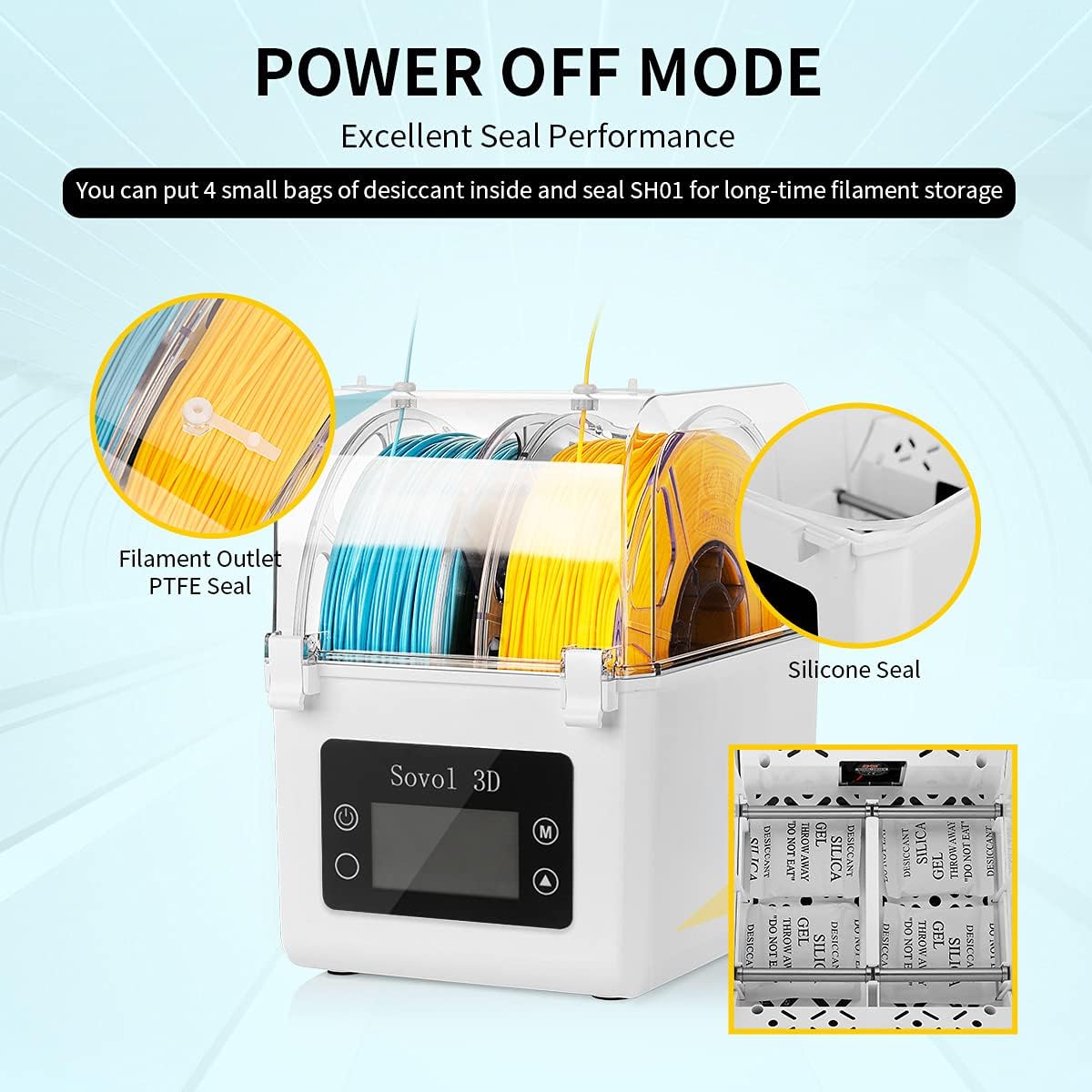 Sovol Filament Dryer 2023, SH0 - 3D Printing Deck Box review and price