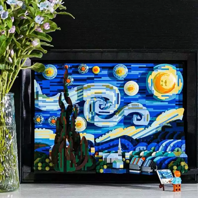 Van Gogh Starry Night 3D Build - 3D Printing Lego review and price
