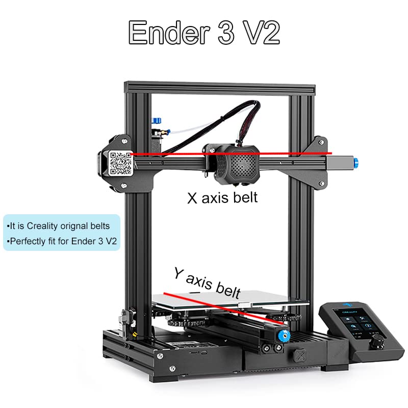 Creality Ender 3 V2 Belts XY S - 3D Printing X Axis review and price