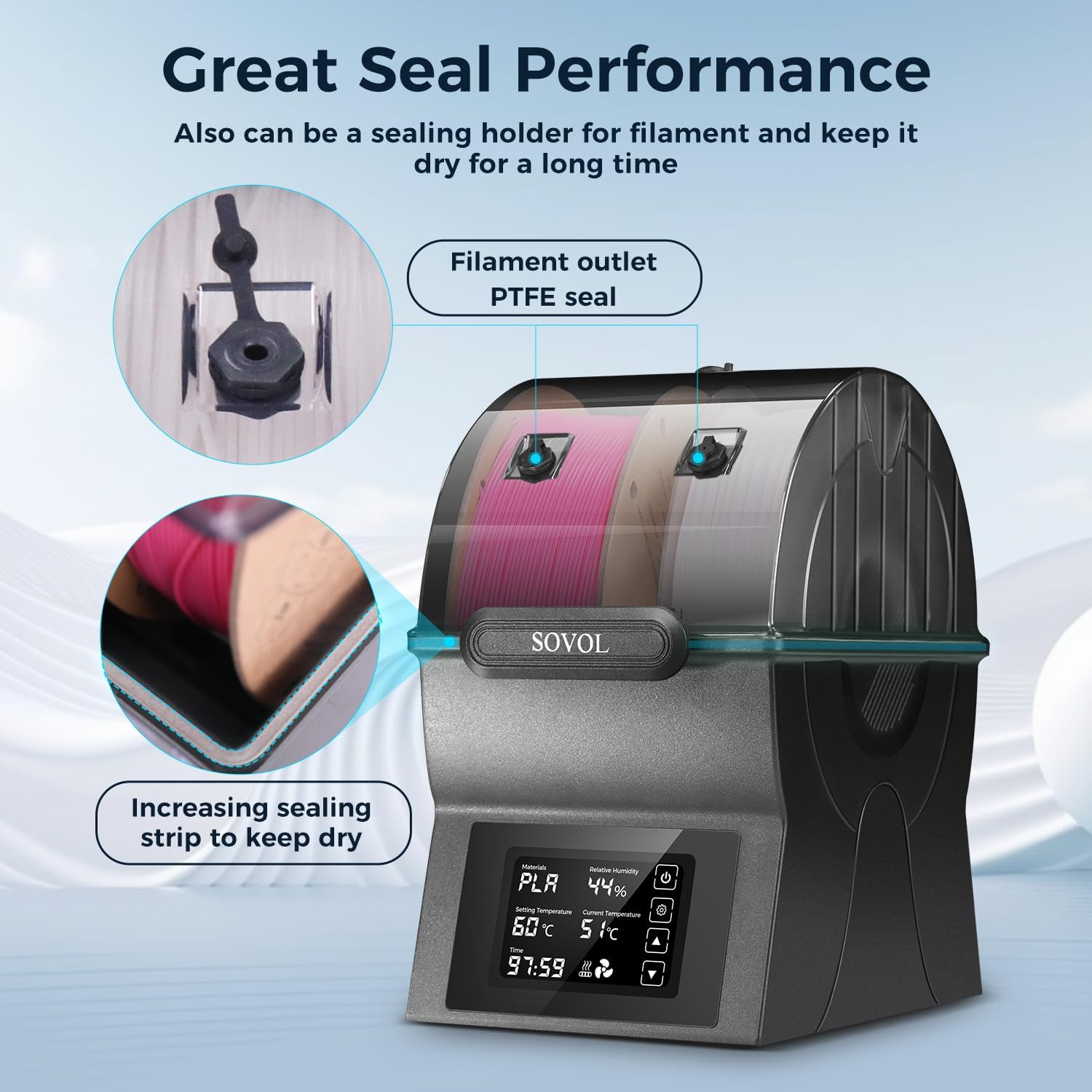 Sovol Filament Dryer SH02 Dry  - 3D Printing Deck Box review and price