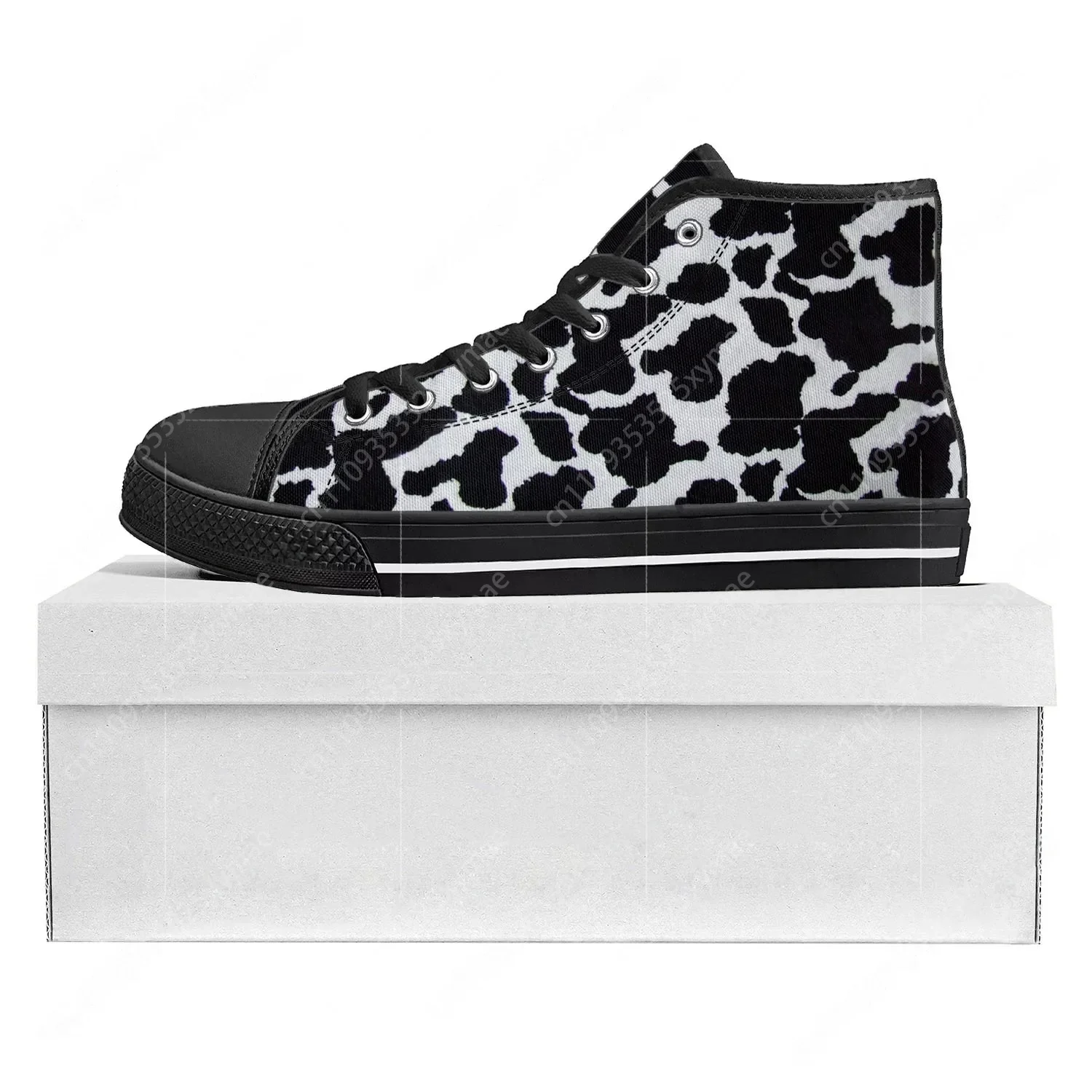 Cow Print 3D Pattern High Top  - 3D Printing Quality review and price