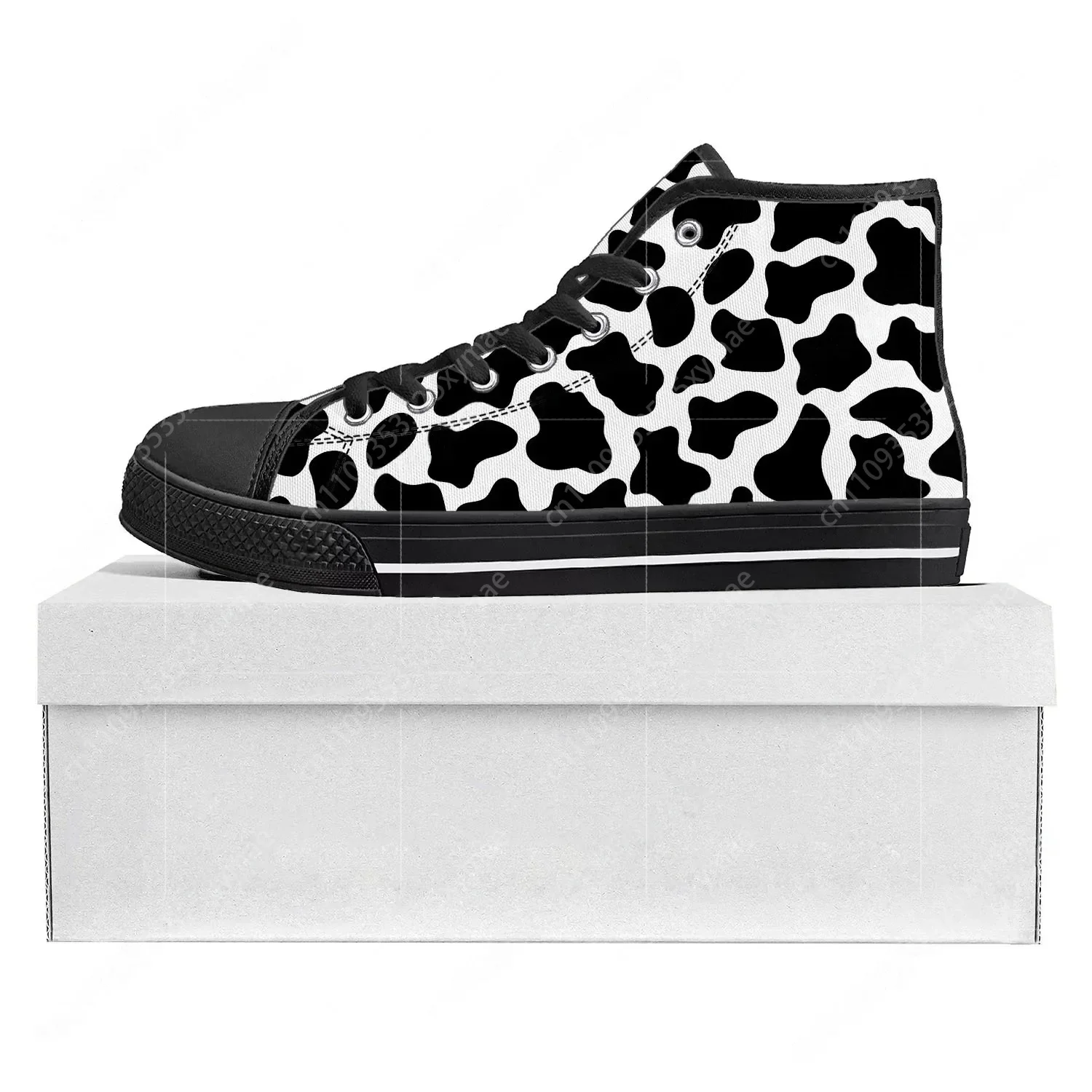 Cow Print 3D Pattern High Top  - 3D Printing Quality review and price